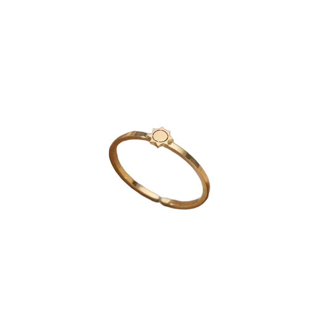 Stainless Steel Gold Sun Minimalist Ring